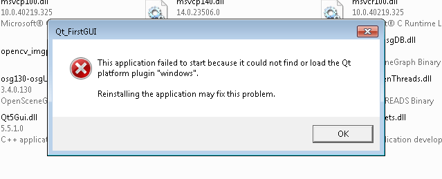 Fehlermeldung Qt platform plugin "windows"